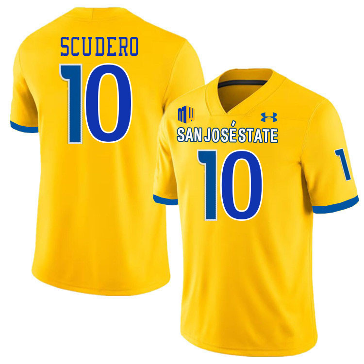 San Jose State Spartans #10 Danny Scudero College Football Jerseys,Uniforms-Gold San Jose State Spartans #10 Danny Scudero College Football Jerseys,Uniforms-Gold